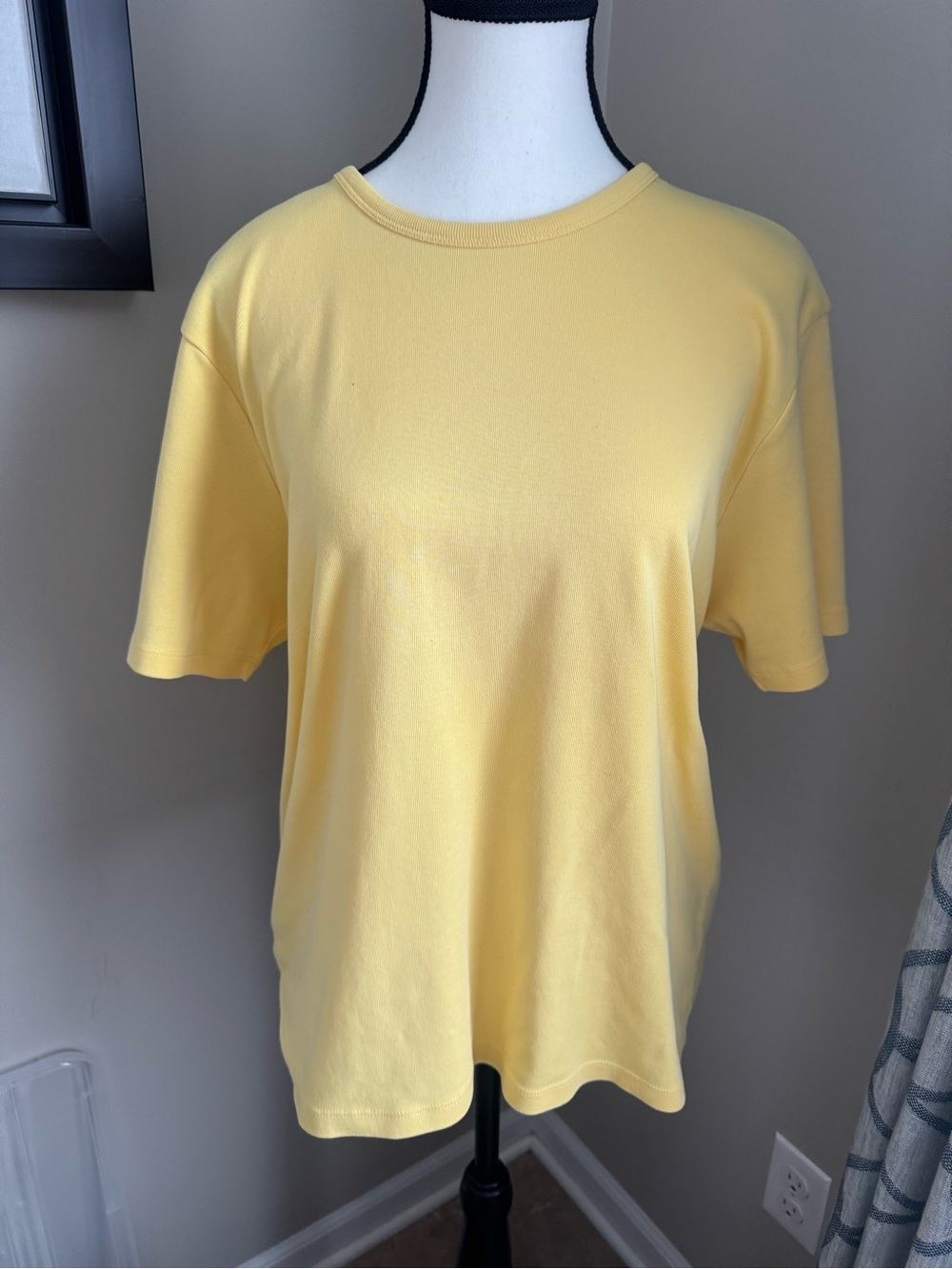 Pendleton Originals Womens Large Yellow Heavyweight Cotton Crew Neck T‎ Shirt